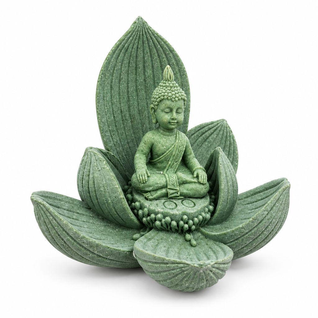 Buda sobre flor de loto, segundo ángulo