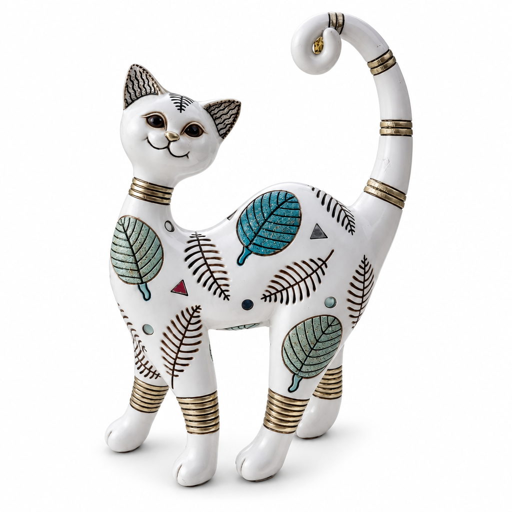 Gato decorativo blanco