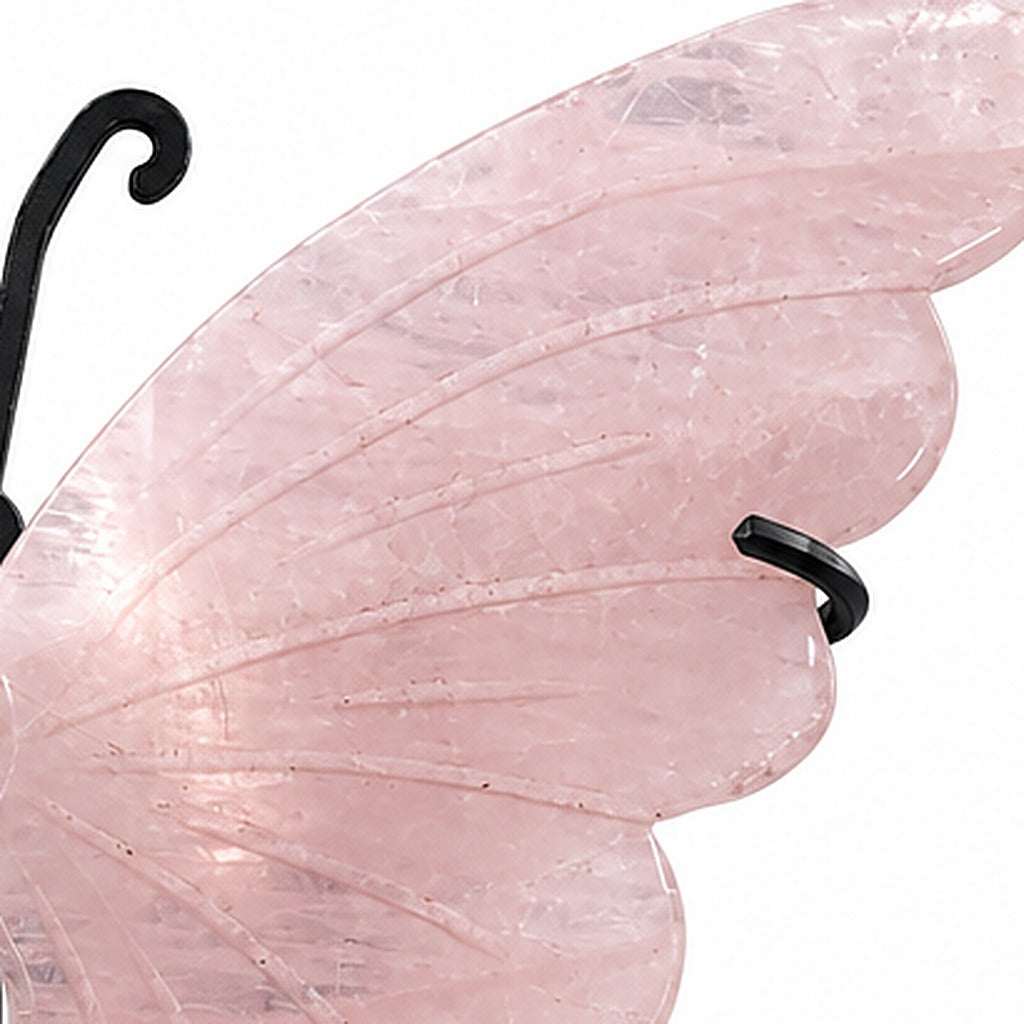 Mariposa de cuarzo rosa, detalle del ala