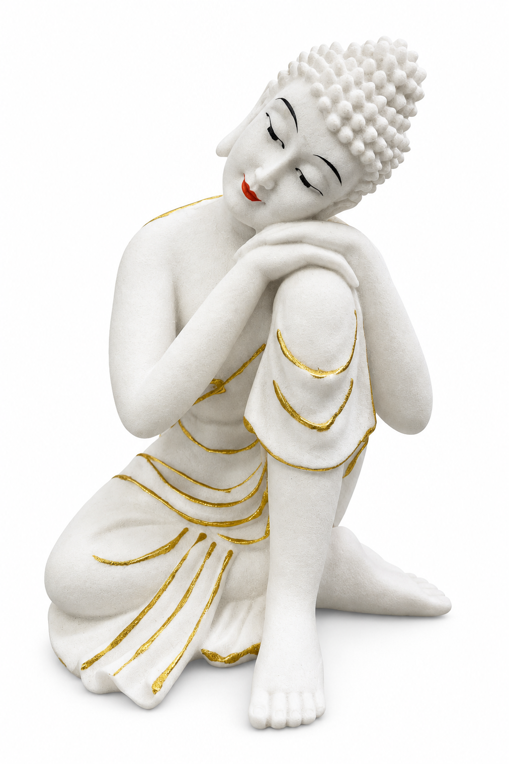 Buda blanco reclinado