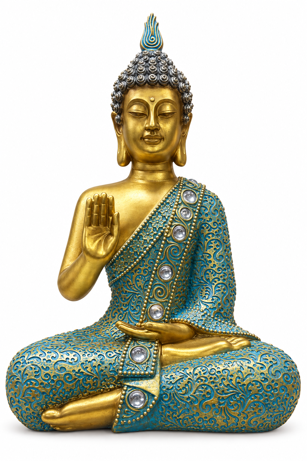 Buda celeste con mano en mudra
